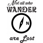 Not all who wander are lost sticker / decal for Cars, SUVs, laptops, motorcycles